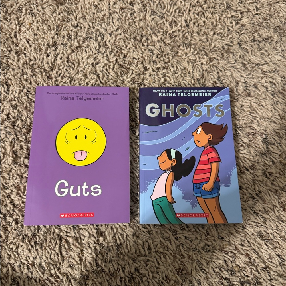 Scholastic 'Guts' Purple and 'Ghosts' Blue Books